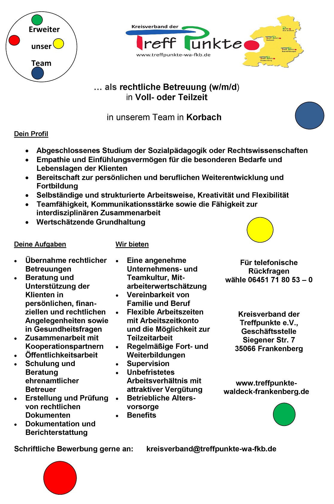 Stellenausschreibung BV 1