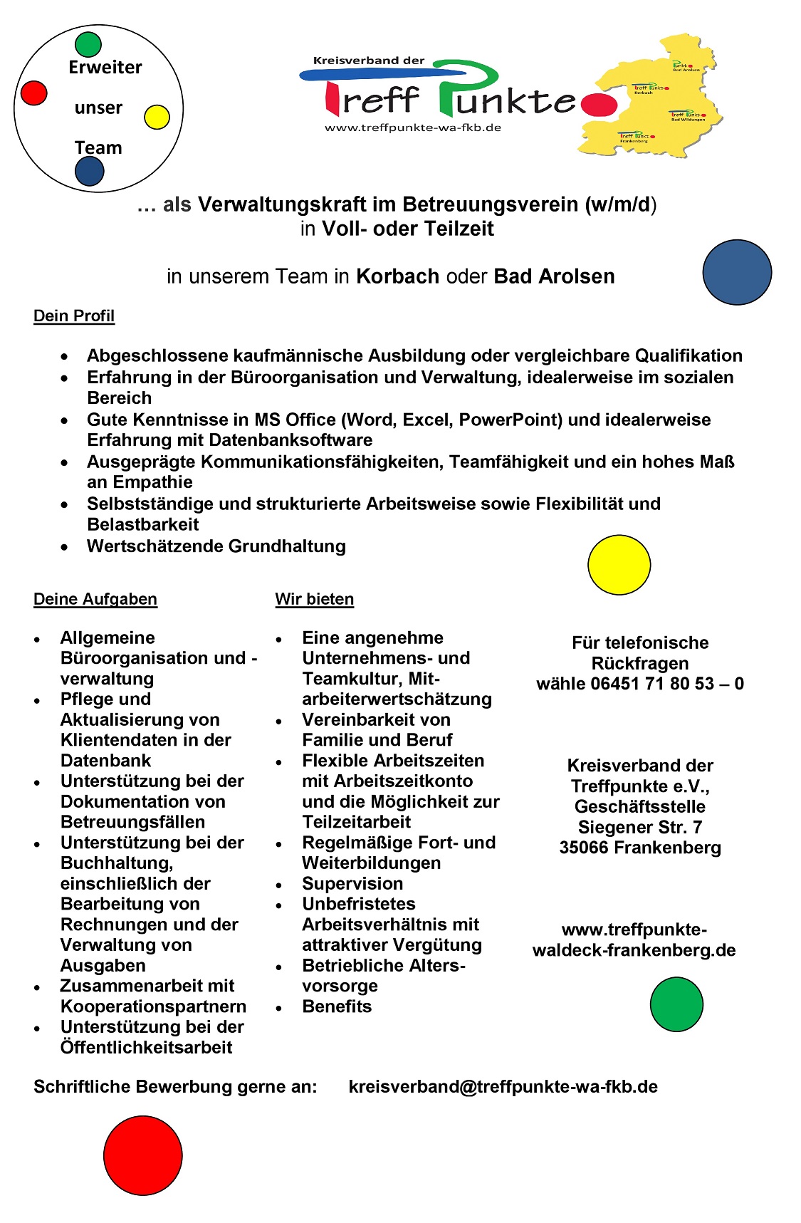 Stellenausschreibung BV Verwaltung 1